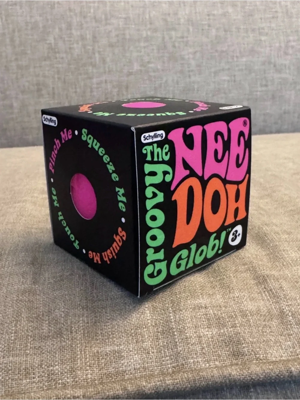 NEW 2026 Schylling NeeDoh The Groovy Glob Pink Squishy Stress Ball NIB